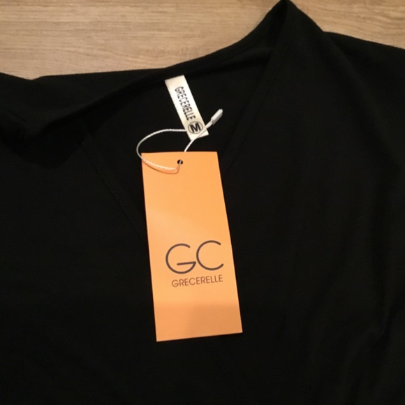 NWT GRECERELLE Black A-Line Midi Dress with Pockets Size Medium - Picture 7 of 8